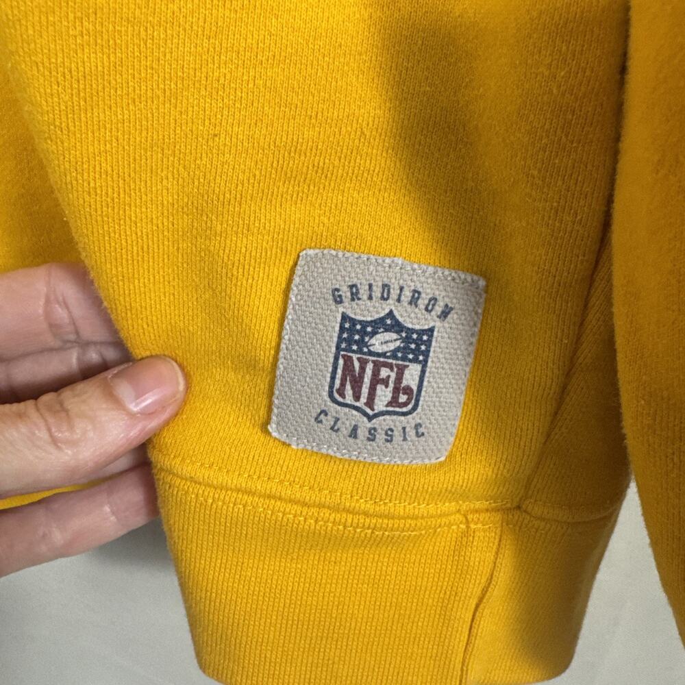 Pittsburgh Steelers Reebok Gridiron NFL Classic Sweatshirt XL Gold Y2K Football - Picture 6 of 12